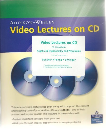 Video Lectures on CD with Optional Captioning for Algebra & Trigonometry and Precalculus