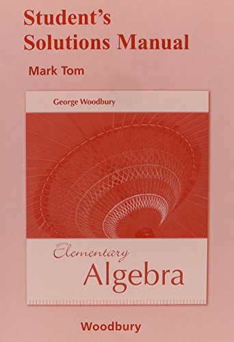 Student Solutions Manual for Elementary Algebra