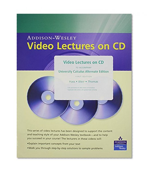 Video Lectures on CD with Optional Captioning for University Calculus: Alternate Edition