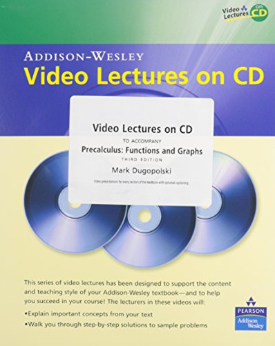 Video Lectures on CD with Optional Captioning for Precalculus: Functions and Graphs