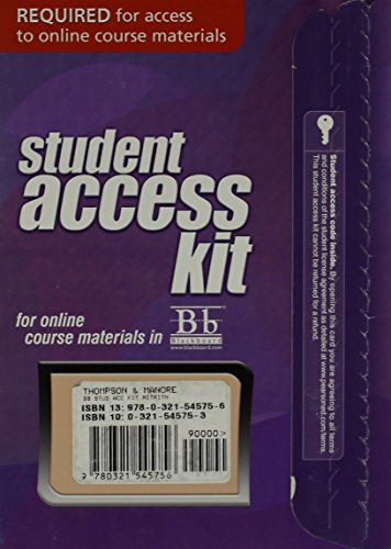 Blackboard Student Access Kit for Nutrition: An Applied Approach