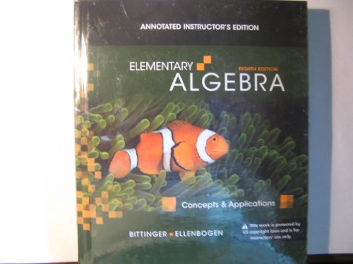 Elementary Algebra: Concepts and Applications