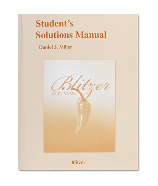 Student Solutions Manual for College Algebra