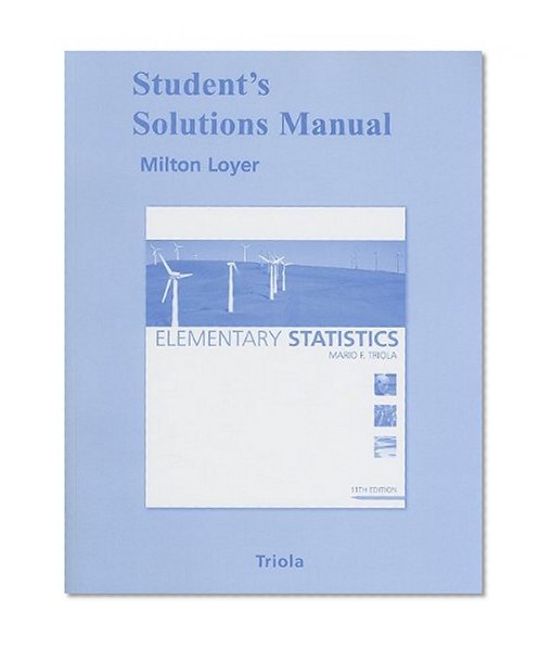 Student Solutions Manual for Elementary Statistics