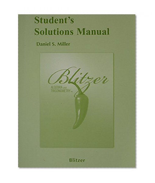 Student Solutions Manual for Algebra and Trigonometry