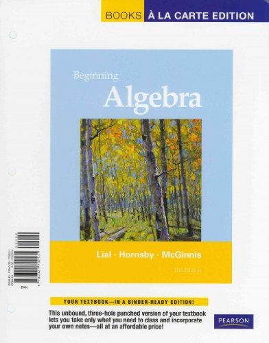 Beginning Algebra: Instructor's Solutions Manual, 2nd Edition
