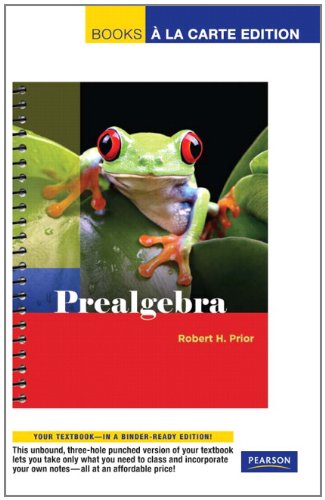 Prealgebra, Books a la Carte Edition
