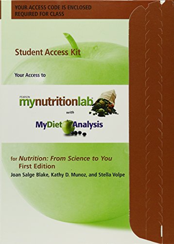 MyNutritionLab with MyDietAnalysis Student Access Code Card for Nutrition: From Science to You (ValuePack ME Component)