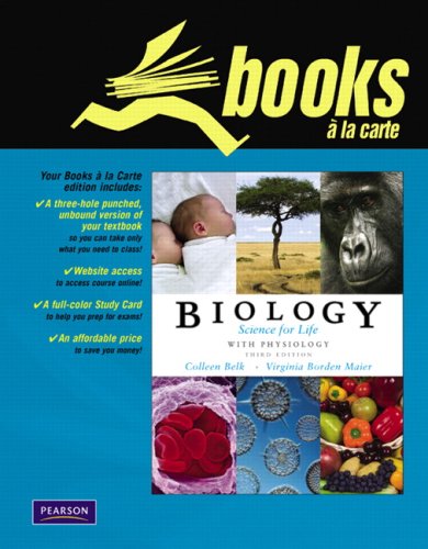 Books a la Carte for Biology: Science for Life with Physiology & Study Card (3rd Edition)