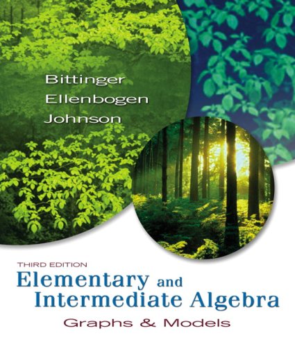 Elementary and Intermediate Algebra: Graphs & Models Value Pack (includes Elementary and Intermediate Algebra: Graphs & Models Worksheets for ... Student Access Kit ) (3rd Edition)