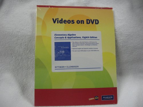 Videos on DVD for Elementary Algebra: Concepts and Applications