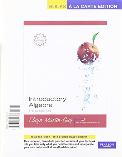 Introductory Algebra, Books a la Carte Edition (3rd Edition)