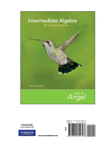 Intermediate Algebra for College Students, Books a la Carte Edition (7th Edition)