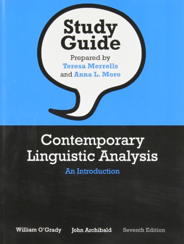 Study Guide for Contemporary Linguistic Analysis: An Introduction, Seventh Edition