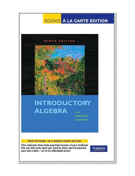 Introductory Algebra, Books a la Carte Edition (9th Edition)
