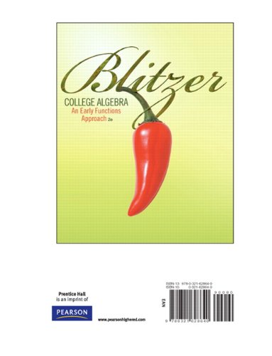College Algebra: An Early Functions Approach, Books a la Carte Edition