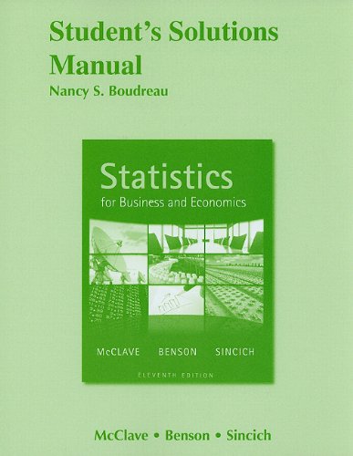 Student Solutions Manual for Statistics for Business and Economics
