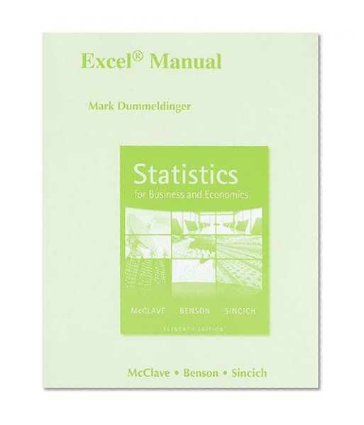Excel Manual for Statistics for Business and Economics