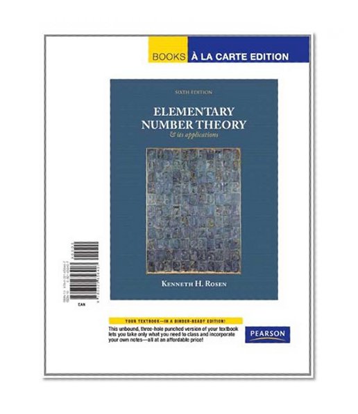 Elementary Number Theory, Books a la Carte Edition (6th Edition)