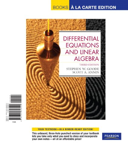 Differential Equations and Linear Algebra, Books a la Carte Edition (3rd Edition)