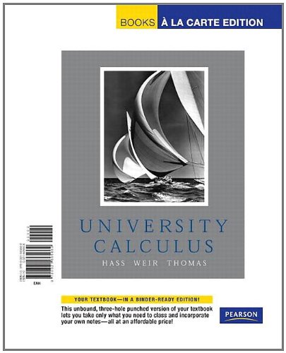 University Calculus, Books a la Carte Edition