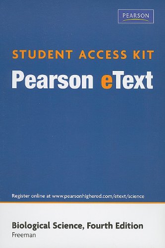 Pearson eText Student Access Code Card for Biological Science (4th Edition)