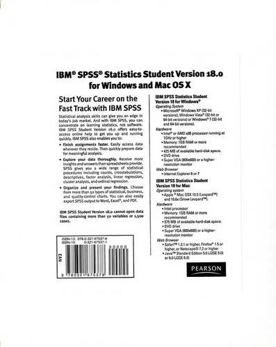 IBM® SPSS® Statistics Student Version 18.0 for Windows and Mac OS X