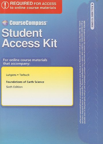 CourseCompass Student Access Kit for Foundations of Earth Science (6th Edition)