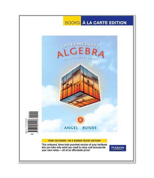 Intermediate Algebra for College Students, Books a la Carte Edition (8th Edition)