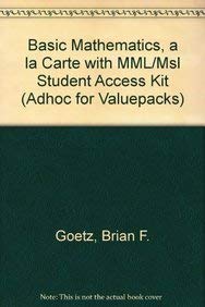 Basic Mathematics, A La Carte with MML/MSL Student Access Kit (adhoc for valuepacks)