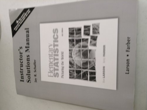 Elementary Statistics Picturing the World 5th Edition Instructor's Solution Manual