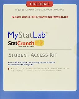 Book Cover MyStatLab Student Access Kit: Including Statcrunch