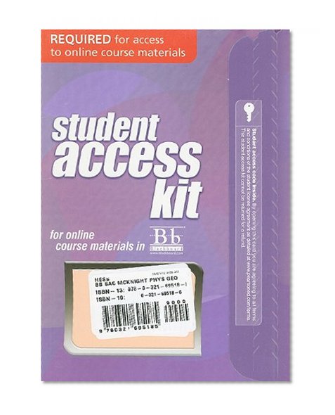 Blackboard Student Access Code Card for McKnight's Physical Geography: A Landscape Appreciation