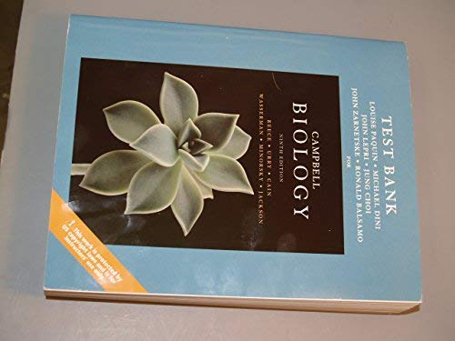 Test Bank for Campbell Biology Ninth Edition [Paperback] Paperback â€“ January 1, 2011