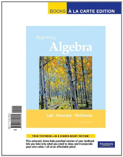 Beginning Algebra, Books a la Carte Edition (11th Edition)