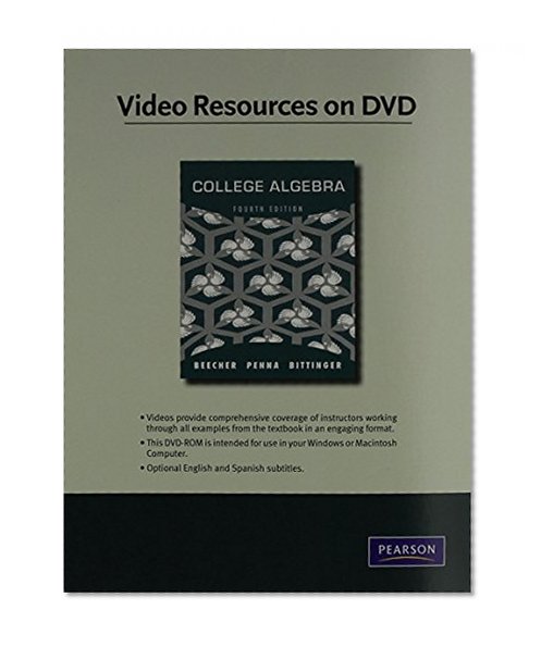Video Lectures on DVD with Optional Subtitles for College Algebra