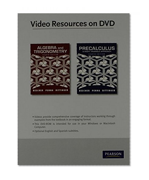 Video Lectures on DVD with Optional Subtitles for Algebra and Trigonometry/Precalculus: A Right Triangle Approach