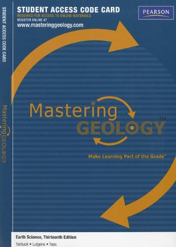 MasteringGeology -- Standalone Access Card -- for Earth Science (Mastering Geology (Access Codes))
