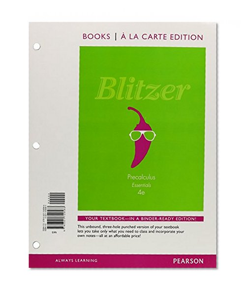 Precalculus Essentials, Books a la Carte Edition (4th Edition)
