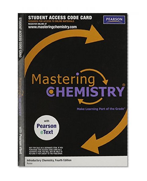MasteringChemistry with Pearson EText Access Code Card for Introductory Chemistry (ME Component)