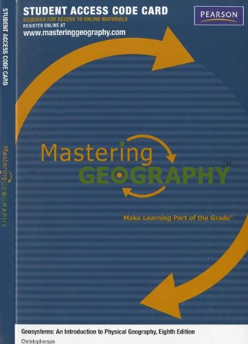 MasteringGeography -- Standalone Access Card -- for Geosystems: An Introduction to Physical Geography (Mastering Geography (Access Codes))
