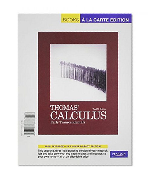Thomas' Calculus, Early Transcendentals, Books a la Carte Plus MyMathLab/MyStatLab Student Access Kit (12th Edition)