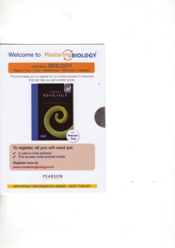 MasteringBiology W/Pearson EText SAK for Campbell Biology