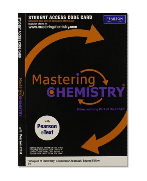 MasteringChemistry with Pearson Etext Valuepack Access Card - for Principles of Chemistry: A Molecular Approach (ME Component)