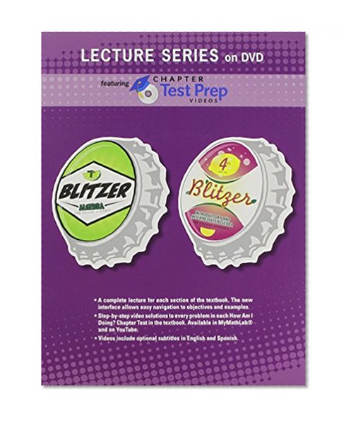Lecture Series on DVD with Chapter Test Prep Videos for Algebra for College Students, 7e and Introductory & Intermediate Algebra for College Students