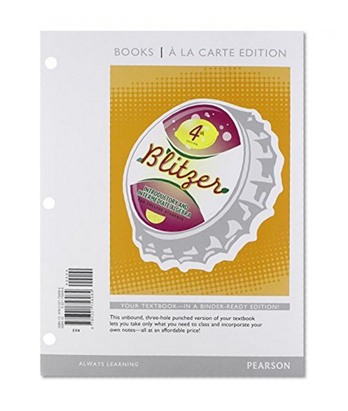 Introductory & Intermediate Algebra for College Students, Books A la Carte Edition (4th Edition)