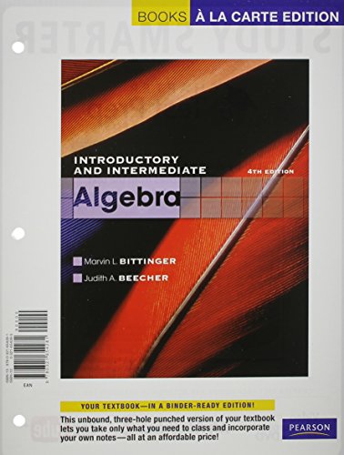 Introductory and Intermediate Algebra, A La Carte Edition, and MyMathLab (4th Edition) (Books a la Carte)
