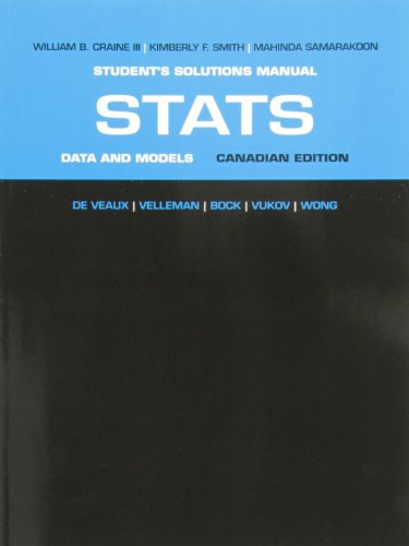 Student Solutions Manual for Stats: Data and Models, First Canadian Edition