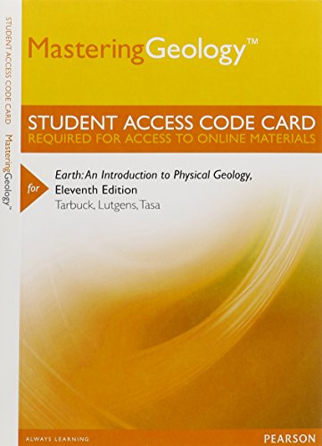 MasteringGeology -- Standalone Access Card -- for Earth: An Introduction to Physical Geology