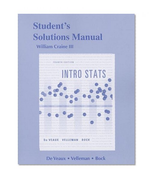 Student's Solutions Manual, Intro Stats